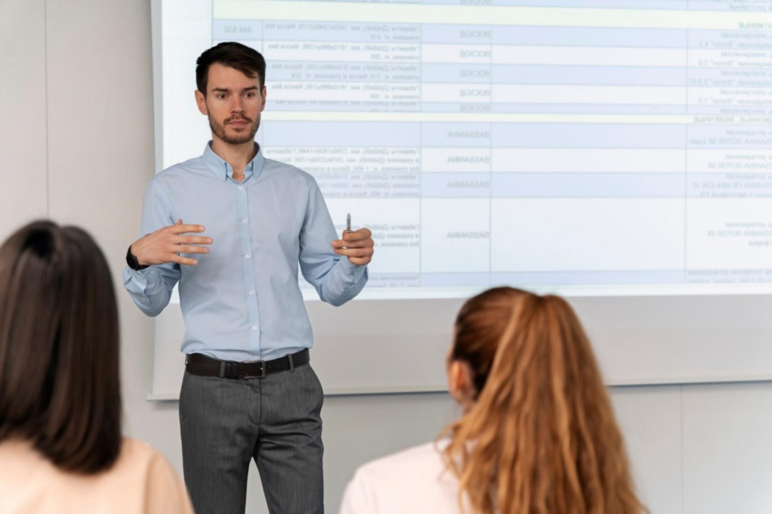 Business planning session with market research materials and strategy documents